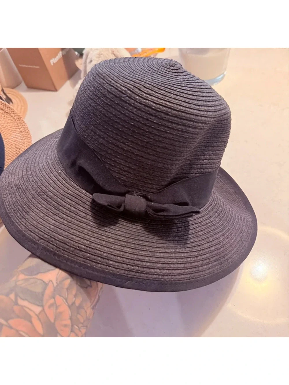 Ralph lauren black sun hat - medium